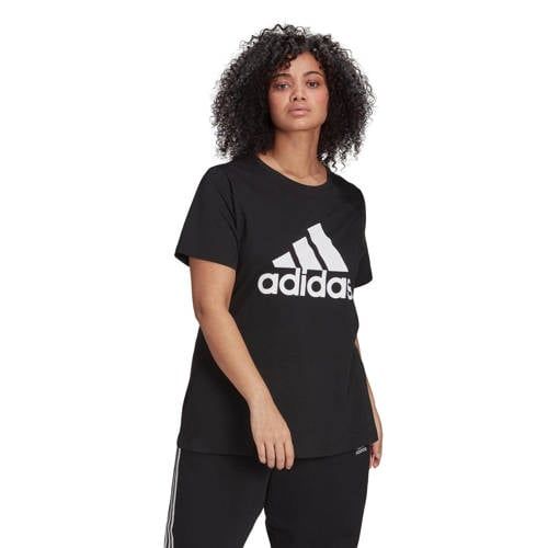 adidas Performance Plus Size Sport T-shirt - Black/White