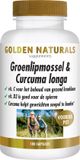 Golden Naturals Groenlipmossel & Curcuma longa - 180 capsules