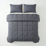 Primaviera Deluxe Sleeptime 2 in 1 Dekbed zonder Overtrek - Wasbaar Dekbed - Percale - Antraciet - 200 x 220