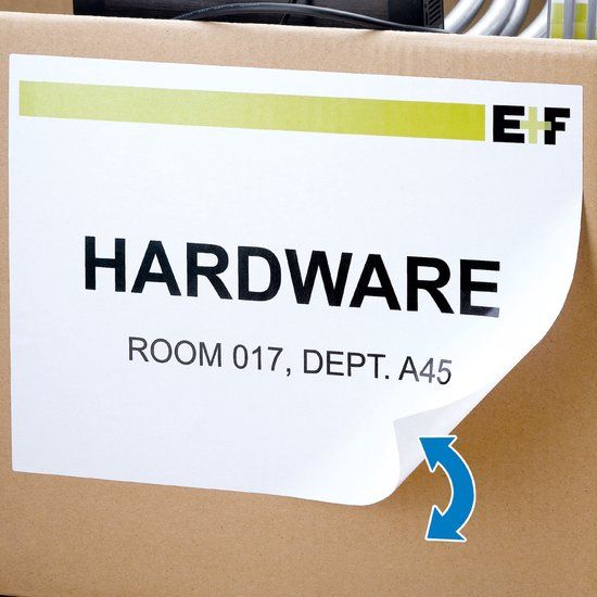 HERMA 10020 White Self-Adhesive Printer Label - 25 Sheets