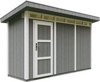 Timbela M902-CAVERN STEEL - LP SmartSide Tuinhuis op houtbasis - 4 m² - 161xL412xH239 cm - met vloer en verf