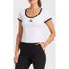 Calvin Klein Ss Monologo Scoop Neck Top Bright White Taille: XL