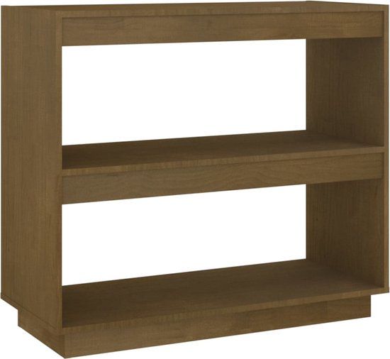 vidaXL Boekenkast 80x35x71 cm massief grenenhout honingbruin