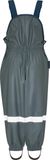 Playshoes - Regenbroek met bretels - Met fleecevoering - Donkergrijs - maat 98cm