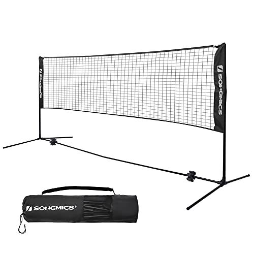 SONGMICS 5 m badmintonnet, tennisnet, in hoogte verstelbaar