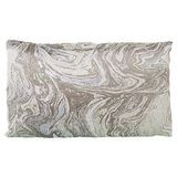 DRW Rectangular Cushion Polyester Abstract Pattern Grey 30 x 50 cm