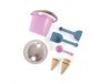 Dantoy Set de plage seau avec cornets de glace - 8 pièces / rose