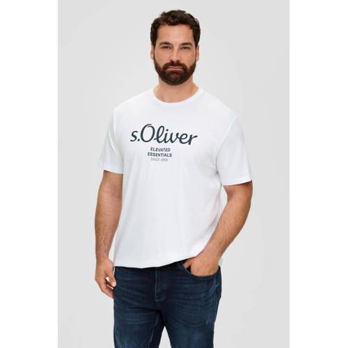 s.Oliver Big Size T-shirt Plus Size - Wit met printopdruk