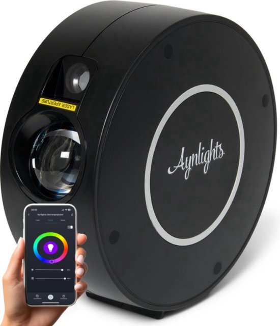 Aynlights Aynlights® - Slimme Sterren projector - Met Bluetooth - Aurora Galaxy projector - Star projector - Bediening via App, apparaat, Alexa en Google Home - Sterrenhemel - Ruimtehemel - Bekend van TIKTOK - Cadeau tip