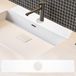 Sans marque Tapis drainant pour cuisine et salle de bain, Protection de robinet d'eau, Pare-éclaboussures, 60 x 10 cm, Blanc
