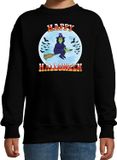 Bellatio Decorations Happy Halloween Heks Verkleed Sweater Zwart Kinderen - 170/176 - Unisex