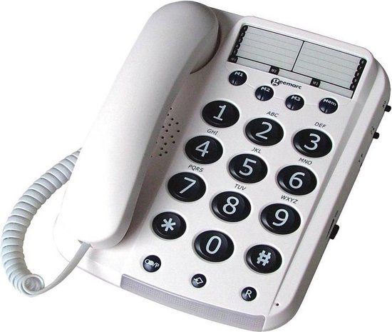 Geemarc Dallas 10 - Vaste telefoon - Wit