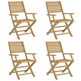 VidaXL Tuinstoel Terras Acaciahout 4 Stuks
