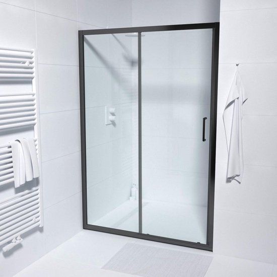 Saniclass ID06 Quick Fit Douchedeur - Schuifdeur - 100x190cm - Mat Zwart