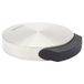 WAGNER Design vloer deurstopper SCREW OR GLUE/schroef of lijm - diameter Ø 90 x 99 x 17 mm, geborsteld metaal, inox look, thermoplastisch rubber, designprijs - 15512111