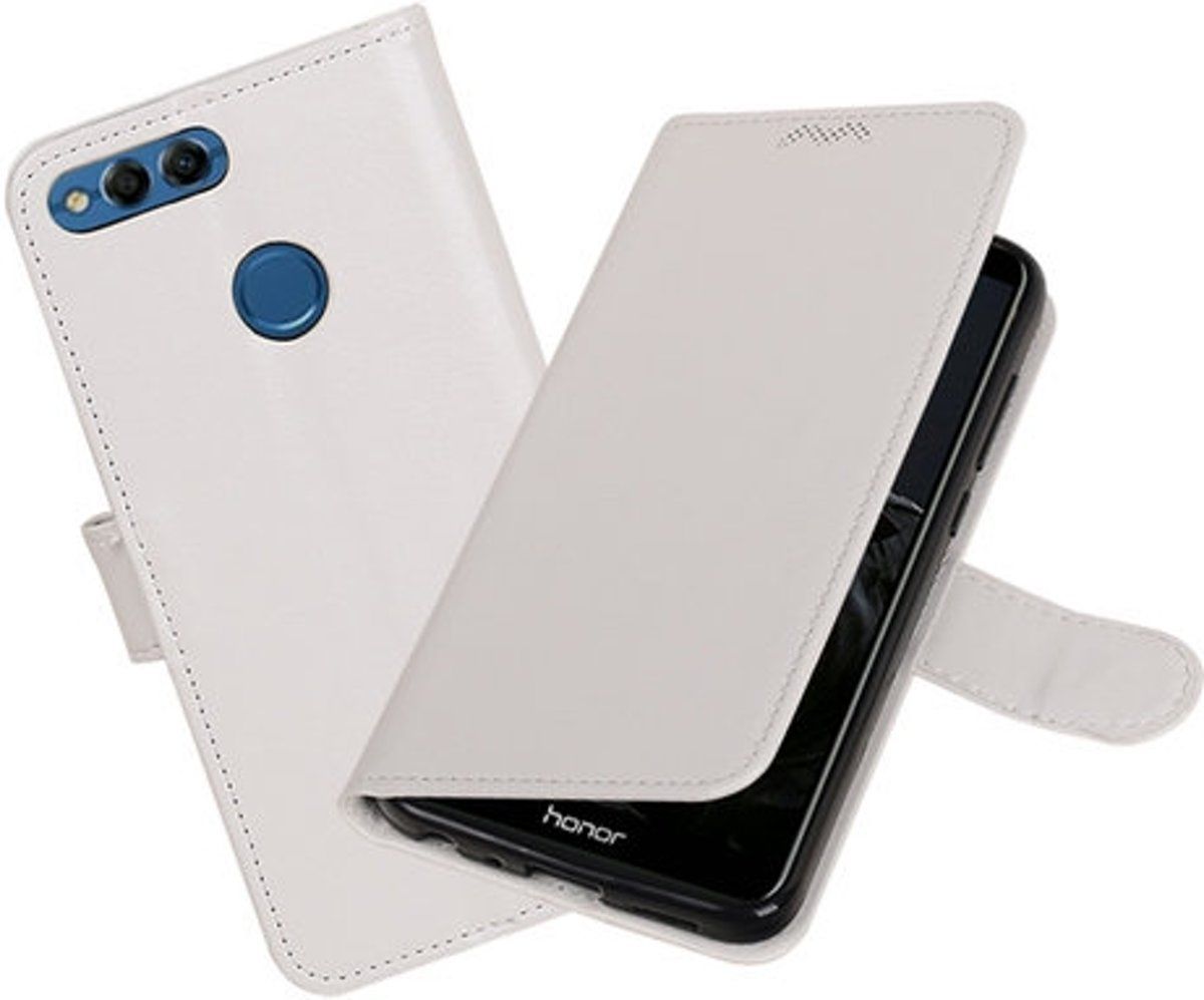 Best Cases Wit Portemonnee Wallet Case Hoesje voor Huawei P Smart - 8718883913424