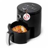 Z SwissHome PETIT Luchtfriteuse 2,5 l, 1200 W, temperatuur 80-200 °C, timer 30 minuten, afneembare pan met teflon - oververhittingsbeveiliging - schokbestendige en antislip handgreep