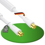 conecto 7,5 m tv-antennekabel, coaxkabel - IEC mannelijk/IEC female, wit