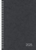 BRUNNEN Boekkalender model 797 (2025), 2 pagina's = 1 week, 168 × 240 mm, 160 pagina's, kartonnen omslag, zwart