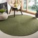 Safavieh Hedendaags tapijt voor woonkamer, eetkamer, slaapkamer - omkeerbaar - gevlochten collectie, korte pool, groen, 90 x 90 cm