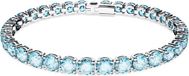 Swarovski Matrix Tennis Armband Zilverkleurig Blauw
