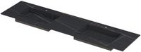 Wastafel INK Post Wastafel Keramische Slab Envelop Bak Dubbel 2 Kraangaten - 1800x450x10 mm - Lauren Black Mat