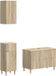 vidaXL - 3-delig - badkamerkast - set - DELFT - Sonoma - Eiken - Bewerkt - hout