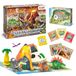 CRAZE DINOREX Adventskalender voor kinderen, jongens, adventskalender met dinosaurusfiguren, speelset met vulkaan en lava