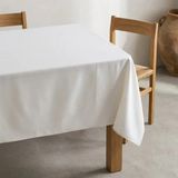 GAMUSI Tafelkleed FONS – Vlekbestendig Tafelkleed – Getextureerd Effen Design – OEKO-TEX® – Blanco wit 140x200 cm
