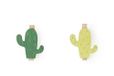 Excelsa Cactus Set van zes haringen clips, hout, groen, 6 stuks