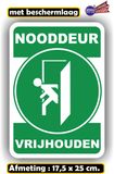 JERMA allerhandestickers Jerma Nooddeur Nooduitgang Vrijhouden Sticker Veiligheidssticker