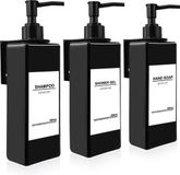 Unyqoos® Set de distributeurs de savon, 3 pièces, noir
