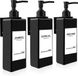 Unyqoos® Set de distributeurs de savon, 3 pièces, noir