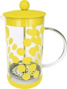 Zak!Designs DotDot CafetiÃ¨re - Borosilicaatglas - Incl. Anti-slip Bodem - 1 Liter - Geel