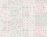 A.S. Création PATCHWORK BLOEMEN BEHANG | Landelijk - grijs rood wit