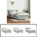 vidaXL Boxspringbed met matras fluweel lichtgrijs 80x210 cm