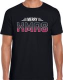 Bellatio Decorations Shoppartners Bv Merry xmas disco Kerst t-shirt - zwart - heren - Kerstkleding / Kerst outfit L