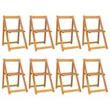 VidaXL Chaise de jardin Acacia 8 pièces