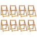 VidaXL Chaise de jardin Acacia 8 pièces