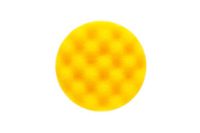 Mirka Polijstspons van schuim, Ø 85 mm x 25 mm, geel met reliëf, voor afwerking en polijsten, voor Polarshine polijsten, 1 stuk