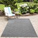 Tapis d'extérieur résistant aux intempéries, forme rectangulaire, dimensions 120x170 cm, couleur grise, idéal pour le camping, le jardin ou l'intérieur, design bohème