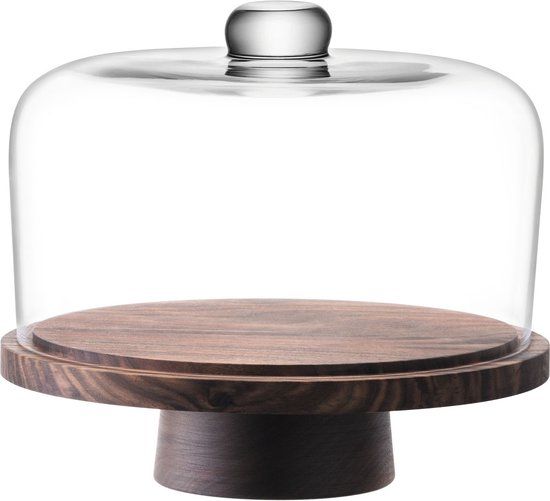 LSA City Serveerplateau met Stolp - Ø 26 cm - Hout - Transparant