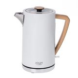 Adler AD 1347W bouilloire 1,5 l 2200 W Blanc, Bois