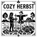Cozy Herbst – Schwarz-Weiß Malbuch für Erwachsene