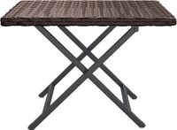 vidaXL Opklapbare tafel, bruin, 45 x 35 x 32 cm, polyrotan