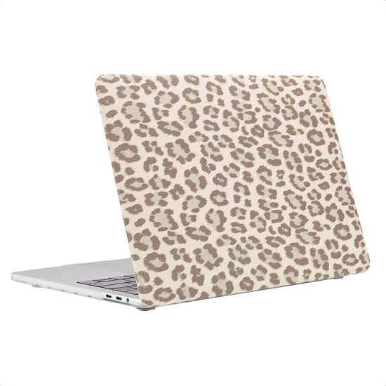 Selencia Sabi Laptop Cover met panterprint - Geschikt voor MacBook Pro 16 inch (2023) M3 chip / Pro 16 inch (2024) M4 chip / Pro 16 inch (2026) M5 chip / Pro 16 inch (2021) - A2485/A2780/A2991/A3186/A3403/A3428/A3429 - Soft Ivory