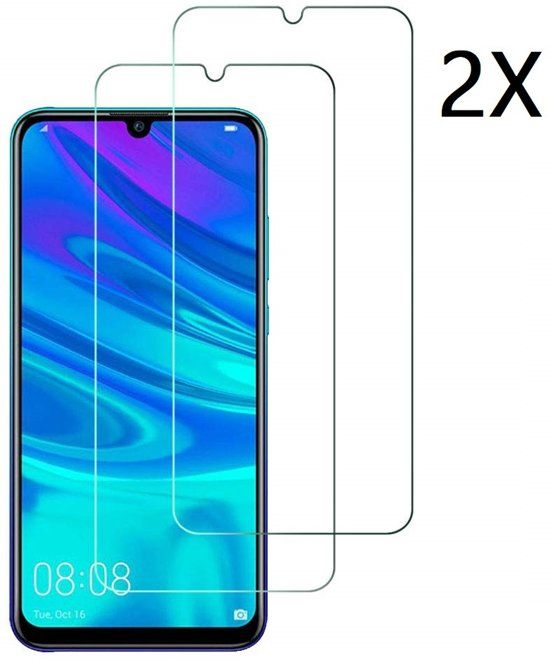 Ntech 2 Stuks Screenprotector Tempered Glass Glazen Gehard Screen Protector 2.5D 9H (0.3mm) - Huawei P Smart+ 2019