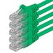 1aTTack.de CAT.6 CAT6 Ethernet LAN-netwerkkabel 0,25 m groen 5 stuks
