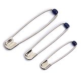 Prym Épingles de sûreté à tête sphérique n° 1-3, 34/41/48 mm, assorties, argenté, acier