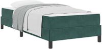vidaXL Boxspringbed met matras Donkergroen 80 x 220 cm Stof